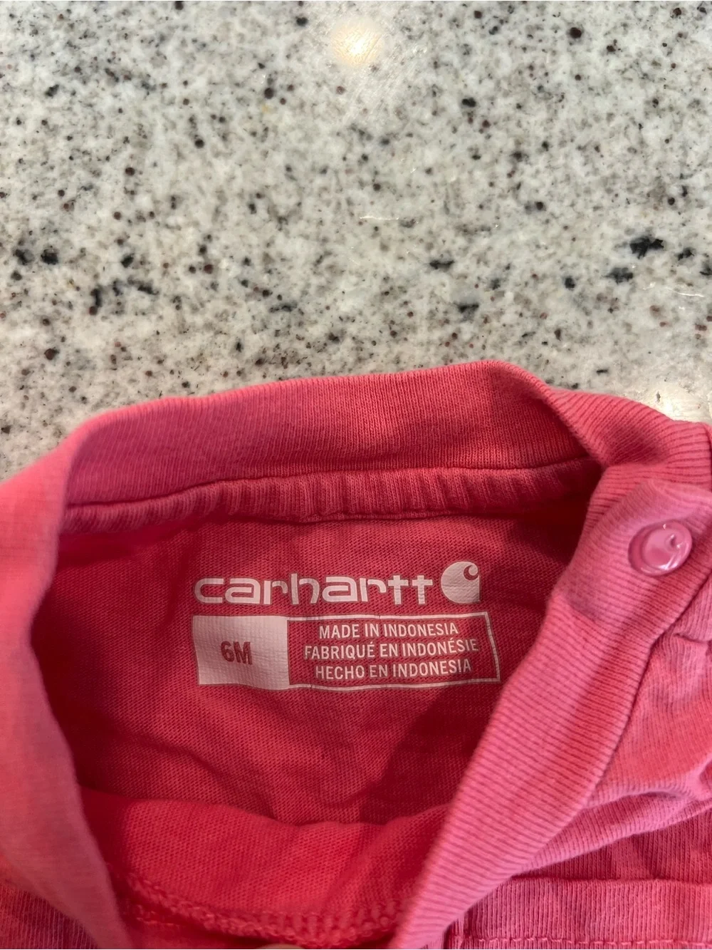 Carhartt pink onesie